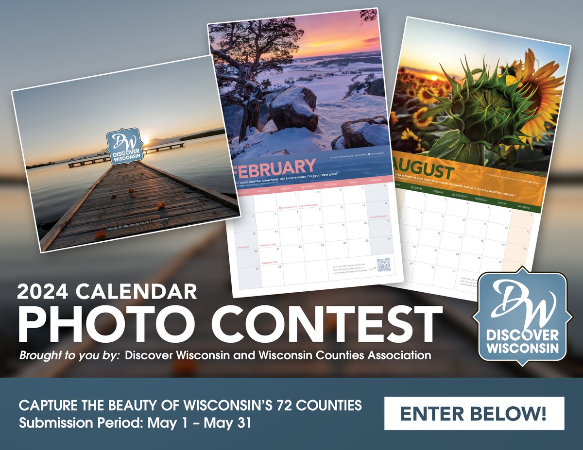 Discover Wisconsin Contest 2025 Calendar Larry S Clark